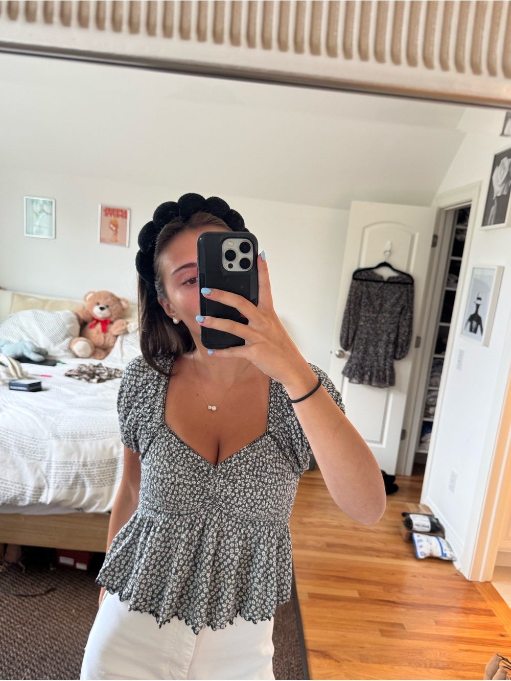 Y2K Floral Babydoll Top